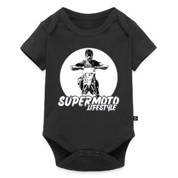 Supermoto / Supermotard / Supermoto Wheelie Biker - Baby Premium short-sleeve bodysuit - black - Front