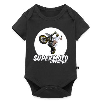 Supermoto / Supermotard / Supermoto Wheelie Biker - Baby Premium short-sleeve bodysuit - black - Front