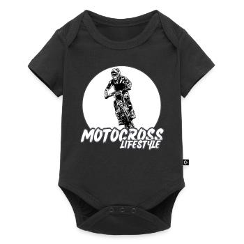 Motocross / Enduro / Freestyle mx / Dirtbike retro - Baby Premium short-sleeve bodysuit - black - Front