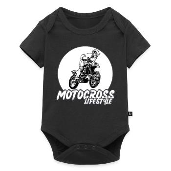 Motocross / Enduro / Freestyle mx / Dirtbike retro - Baby Premium short-sleeve bodysuit - black - Front