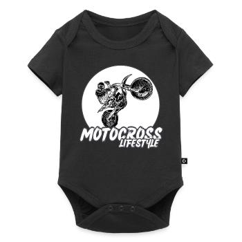 Motocross / Enduro / Freestyle mx / Dirtbike retro - Baby Premium short-sleeve bodysuit - black - Front