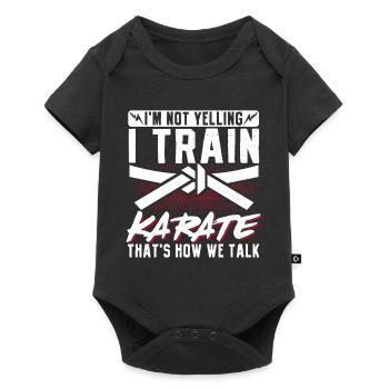 Karate Black Belt Gi Uniform I'M - Baby Premium Kurzarmbody - Schwarz - Vorne