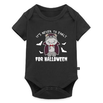 Hippo il n’est jamais trop tôt pour le vampire d’Halloween - Body à manches courtes Premium Bébé - noir - Devant