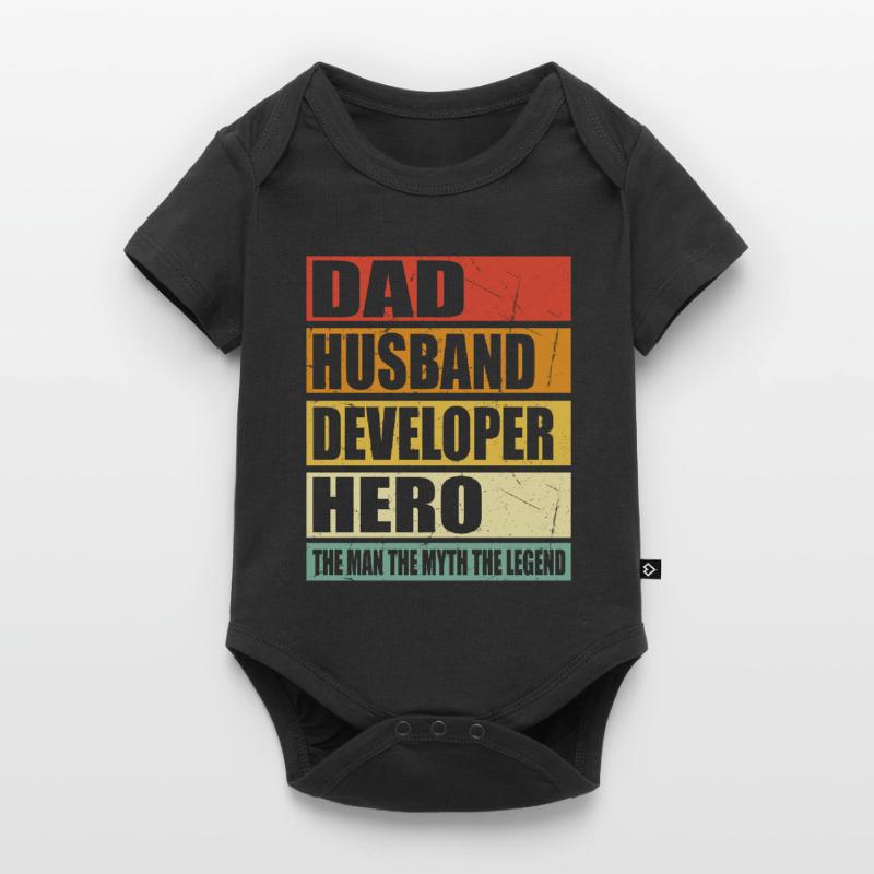 Father Husband Software Developer Held Baby Premium short-sleeve bodysuit