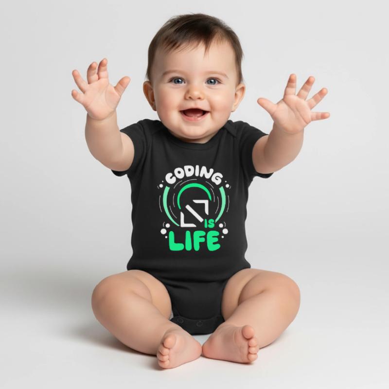 Coding Is Life Code Coder Programmer Baby Premium short-sleeve bodysuit