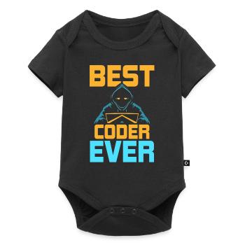 Meilleur programmeur de code de code de tous les temps - Body à manches courtes Premium Bébé - noir - Devant