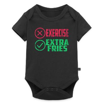 Übung Extra Pommes Exercice Extra Frites Fitness - Body à manches courtes Premium Bébé - noir - Devant