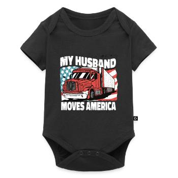 Mon mari déménage en AmériqueTrucker - Body à manches courtes Premium Bébé - noir - Devant