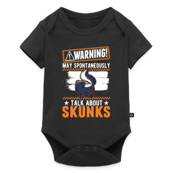 Warnung Stinktier Besitzer Skunk - Baby Premium Kurzarmbody - Schwarz - Vorne
