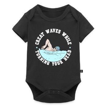 One track to master them all - Baby Premium short-sleeve bodysuit - black - Front