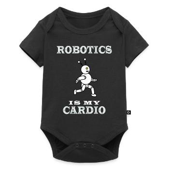 Robotics as Cardio Engineering Electronic - Baby Premium short-sleeve bodysuit - black - Front