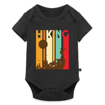 Hiking Retro Hiking - Baby Premium Kurzarmbody - Schwarz - Vorne