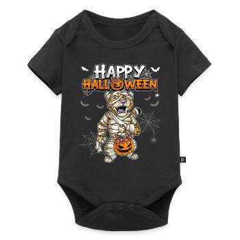 Halloween Leopard Mummy - Baby Premium short-sleeve bodysuit - black - Front