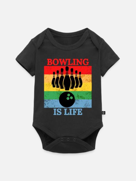 Bowling ist Leben T-Shirt - Baby Premium Kurzarmbody - Schwarz