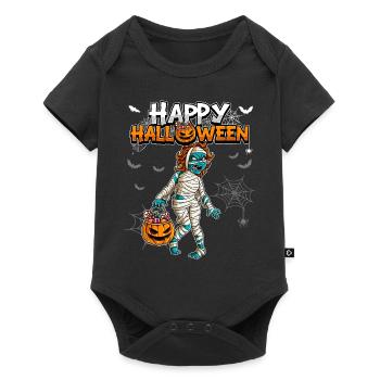 Halloween Mädchen Mumie - Baby Premium Kurzarmbody - Schwarz - Vorne