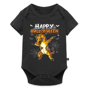 Halloween Giraffe Zombie - Baby Premium Kurzarmbody - Schwarz - Vorne