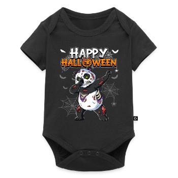 Halloween Panda Zombie - Baby Premium Kurzarmbody - Schwarz - Vorne