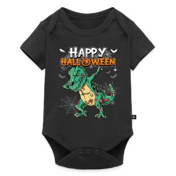 Halloween T-Rex Zombie - Baby Premium Kurzarmbody - Schwarz - Vorne