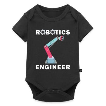 Robotik-Ingenieur Robotermechan - Baby Premium Kurzarmbody - Schwarz - Vorne