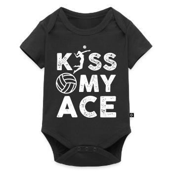 Kiss My Ace – Indoor Volleyball Player I Love - Baby Premium short-sleeve bodysuit - black - Front