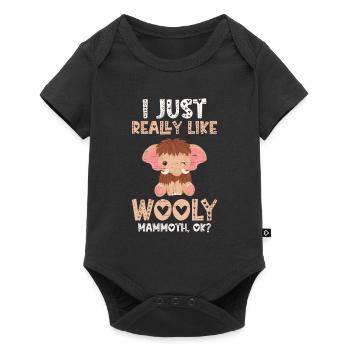 J’aime vraiment Wooly Mammoth Ok - Body à manches courtes Premium Bébé - noir - Devant