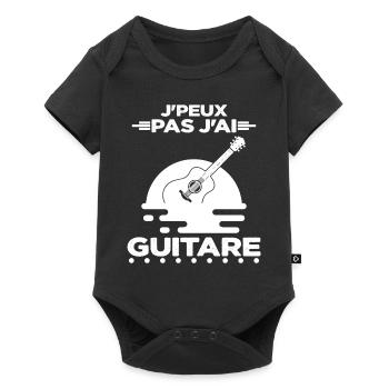J'Peux Pas J'Ai Guitare Musicien Cadeau De Guitare - Body à manches courtes Premium Bébé - noir - Devant