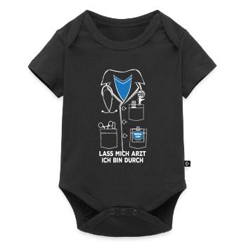 Lass mich Arzt ich bin durch - Baby Premium Kurzarmbody - Schwarz - Vorne