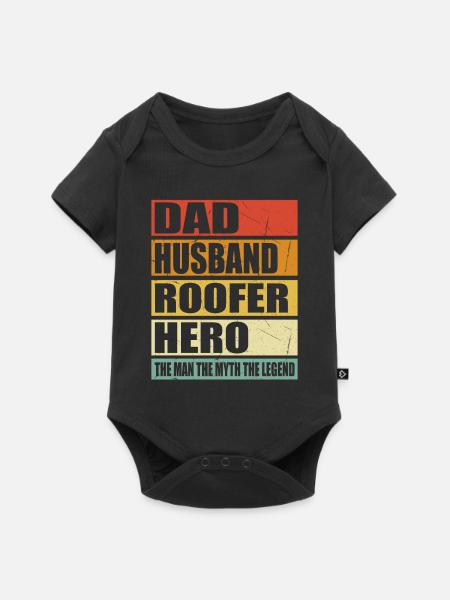 Vater Ehemann Dachdecker Held - Baby Premium Kurzarmbody - Schwarz