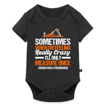 Carpenter Gift Saying Woodworking - Baby Premium short-sleeve bodysuit - black - Front