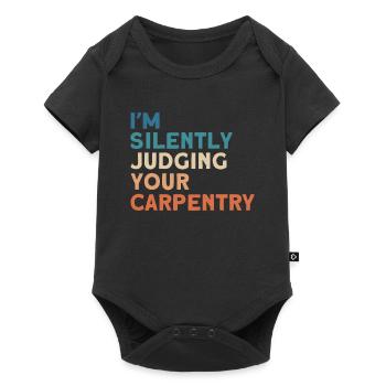 Carpenter Gift Saying Woodworking - Baby Premium short-sleeve bodysuit - black - Front