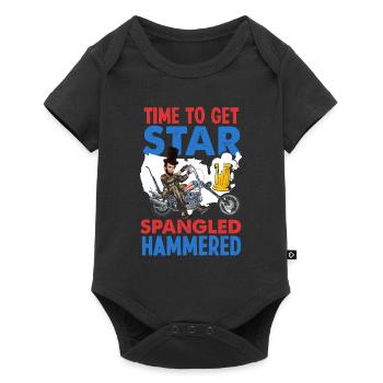 Amérique États-Unis Américain Américain - Body à manches courtes Premium Bébé - noir - Devant