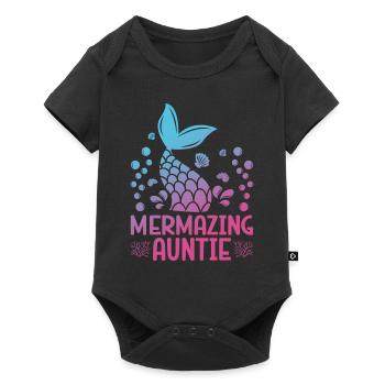 Mermazing Auntie Fantasy Mermaid Story - Body à manches courtes Premium Bébé - noir - Devant