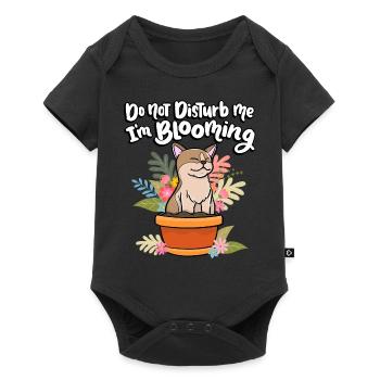 Dérange-moi pas je fleuris drôle de plante - Body à manches courtes Premium Bébé - noir - Devant
