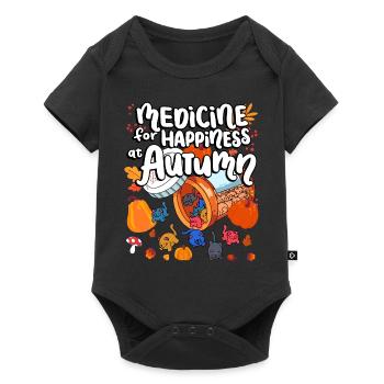 Medicine for Happiness at Autumn Cat Gummies - Baby Premium short-sleeve bodysuit - black - Front