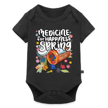Medicine to Happiness at Spring Cat Gummies - Baby Premium short-sleeve bodysuit - black - Front