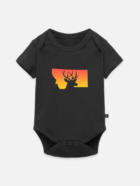 Montana - Baby Premium Kurzarmbody - Schwarz