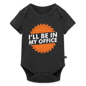 Je serai dans mon bureau Devis de soudage - Body à manches courtes Premium Bébé - noir - Devant