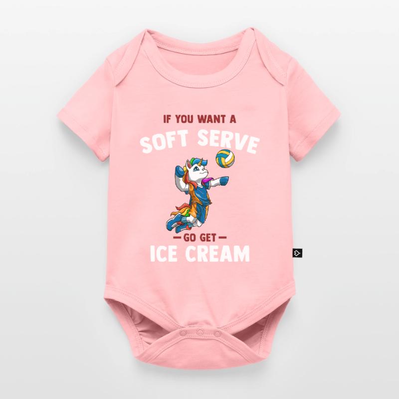 Wenn du ein Softeis willst, hol dir Eiscreme - Baby Premium Kurzarmbody