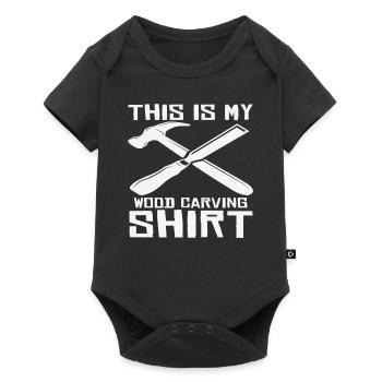 This Is My Wood Carving Shirt - Baby Premium short-sleeve bodysuit - black - Front