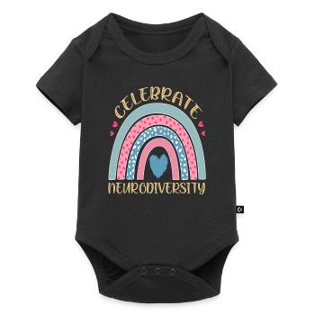Célébrez la neurodiversité Citations de neurodiversité - Body à manches courtes Premium Bébé - noir - Devant