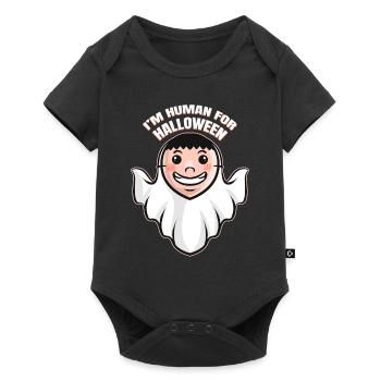 Costume de fantôme Je suis Je Suis Humain Pour Halloween - Body à manches courtes Premium Bébé - noir - Devant