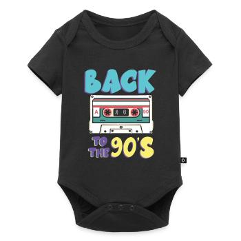 Retour aux années 90 Musique cassette - Body à manches courtes Premium Bébé - noir - Devant