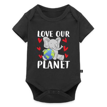 Aimez notre planète Elephant Earth - Body à manches courtes Premium Bébé - noir - Devant