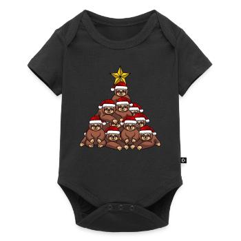 Sloth Christmas Tree - Baby Premium short-sleeve bodysuit - black - Front