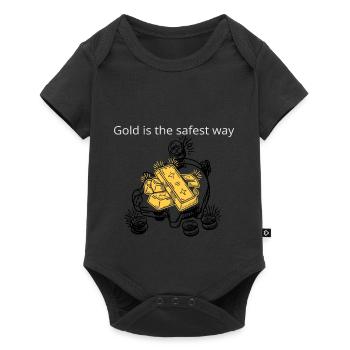Gold Is The Safest Way Cool Investing T-Shirt - Baby Premium Kurzarmbody - Schwarz - Vorne