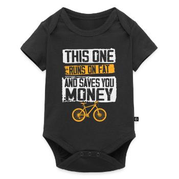 Enduro MTB Mountain Bike Riding - Baby Premium Kurzarmbody - Schwarz - Vorne