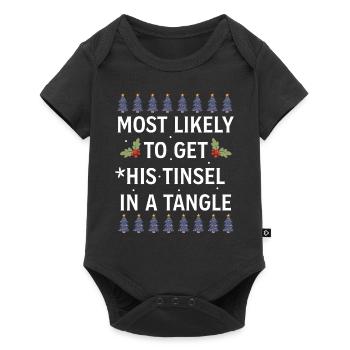 Christmas Most Likely To Get His Tinsel In A Tangl - Baby Premium short-sleeve bodysuit - black - Front