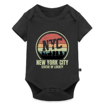 Retro Vintage New York City Statue of Liberty - Baby Premium short-sleeve bodysuit - black - Front