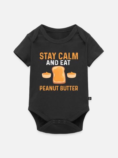Erdnussbutter - Baby Premium Kurzarmbody - Schwarz