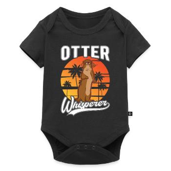 Otter Flüsterer Otter Whisperer Seeotter - Baby Premium Kurzarmbody - Schwarz - Vorne